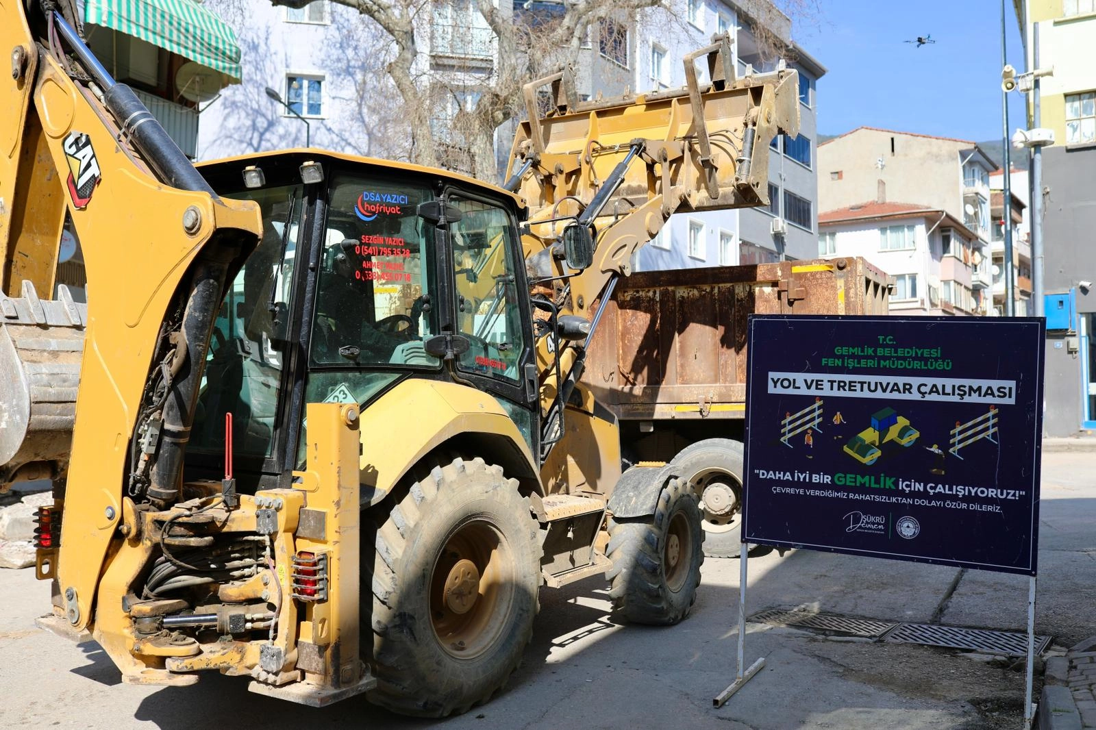 Bursa Gemlik'in k&ouml;kl&uuml; caddesinde &ouml;nemli &ccedil;alışma