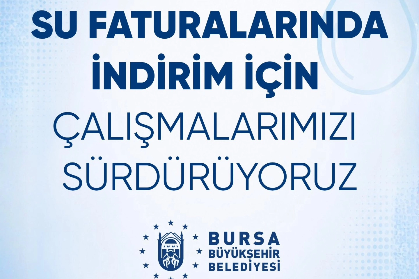 Bursa&rsquo;da suya indirim geliyor