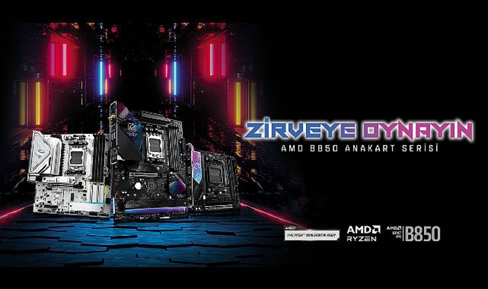 ASRock Rakipsiz Performansa Sahip Yeni AMD B850 Serisi Anakartlarını Tanıttı