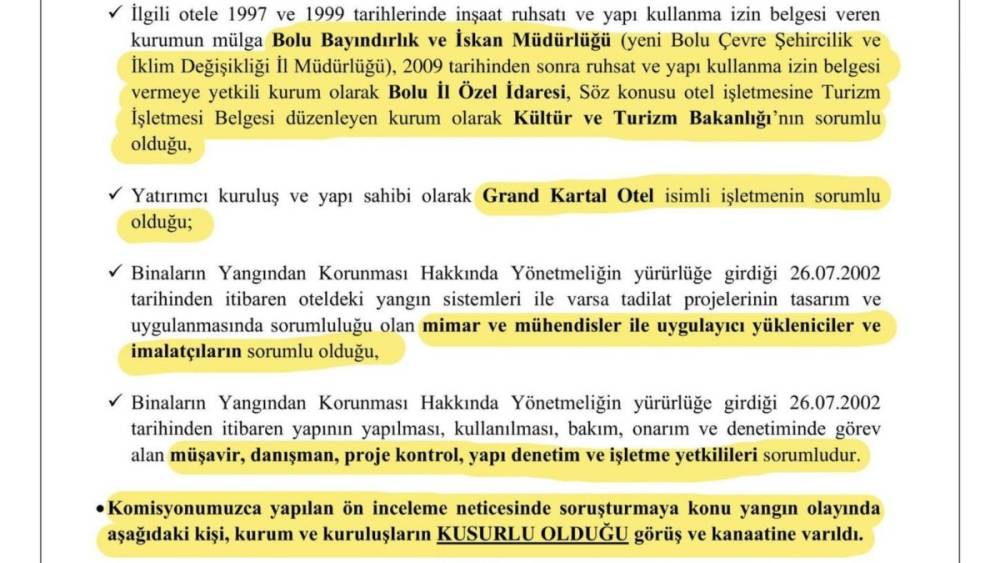 CHP Lideri Özgür Özel, Bolu Grand Kartal Otel yangınına ilişkin bilirkişi ön raporunu paylaştı 