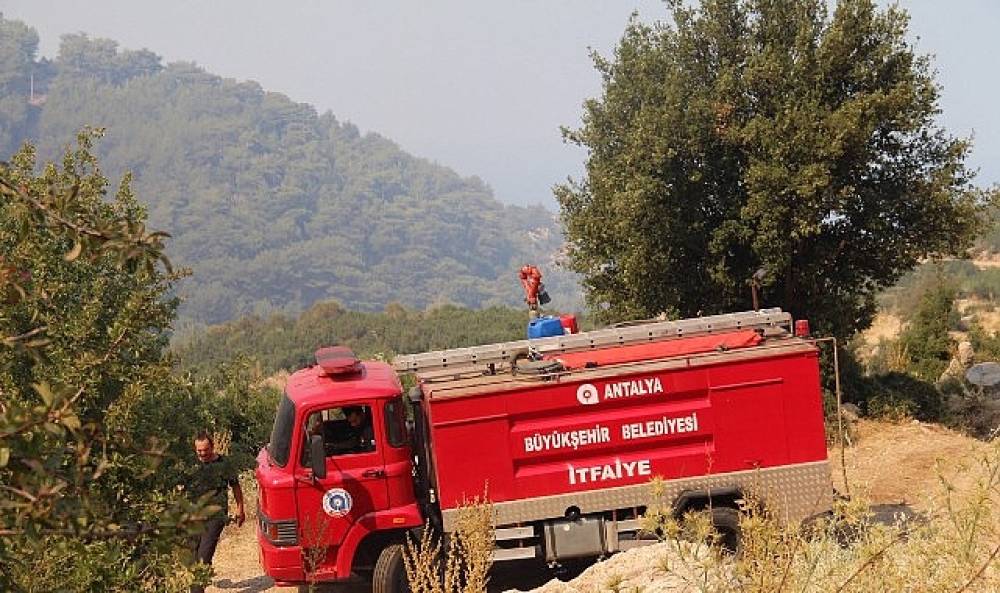 B&uuml;y&uuml;kşehir ekipleri orman yangınına m&uuml;dahale ediyor