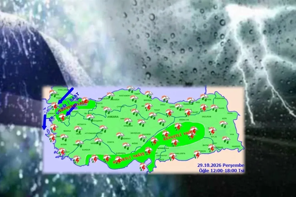 Meteoroloji&rsquo;den peş peşe uyarılar! Şiddetli yağış ve kuvvetli r&uuml;zgar etkili olacak