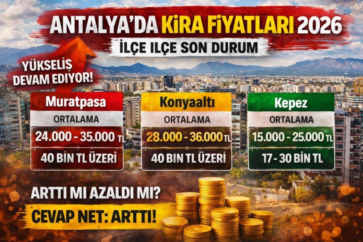 Antalya&rsquo;da kira fiyatları 2026: İl&ccedil;e il&ccedil;e son durum