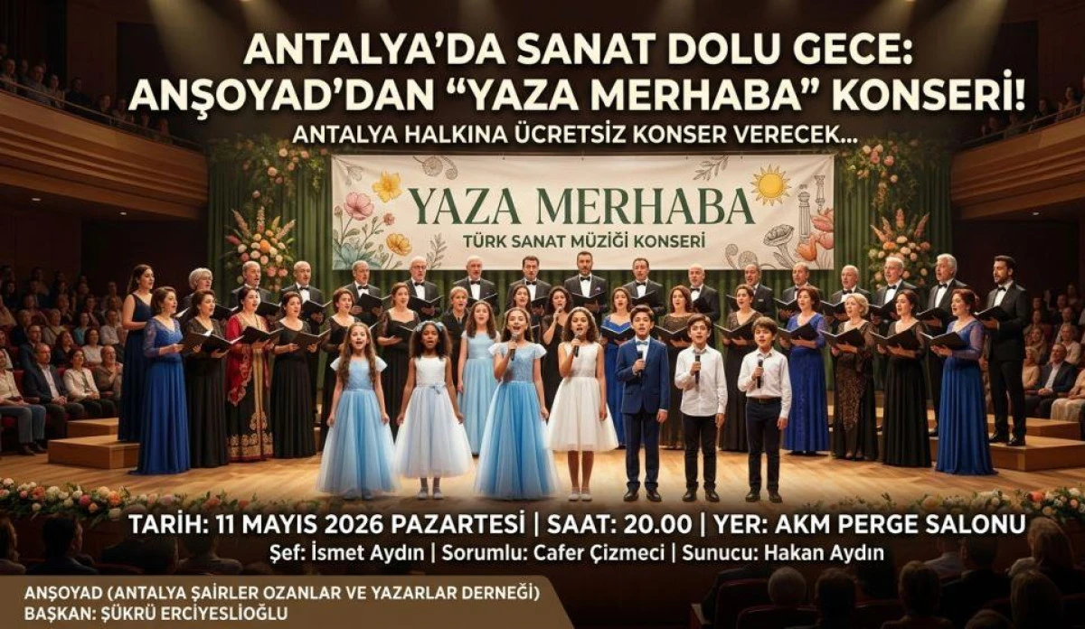 Antalya&rsquo;da Sanat Dolu Gece: ANŞOYAD&rsquo;dan "Yaza Merhaba" Konseri