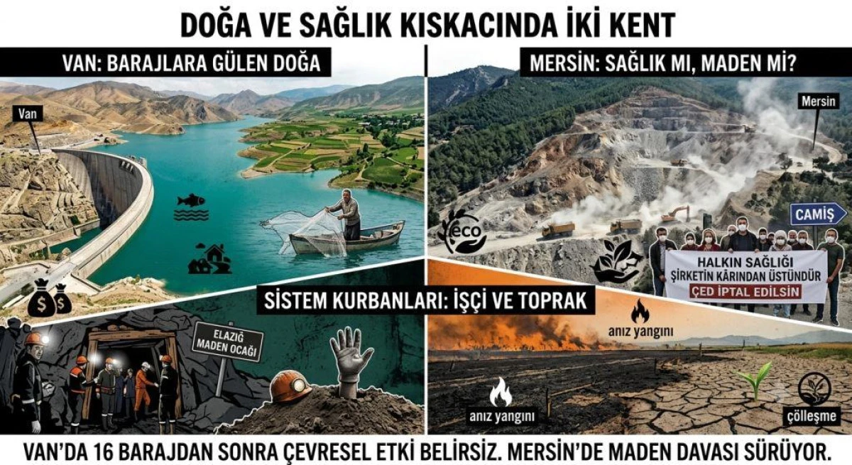 Doğa ve Sağlık Kıskacında İki Kent: Van&rsquo;da Baraj Yarışı, Mersin&rsquo;de Maden Kuşatması!