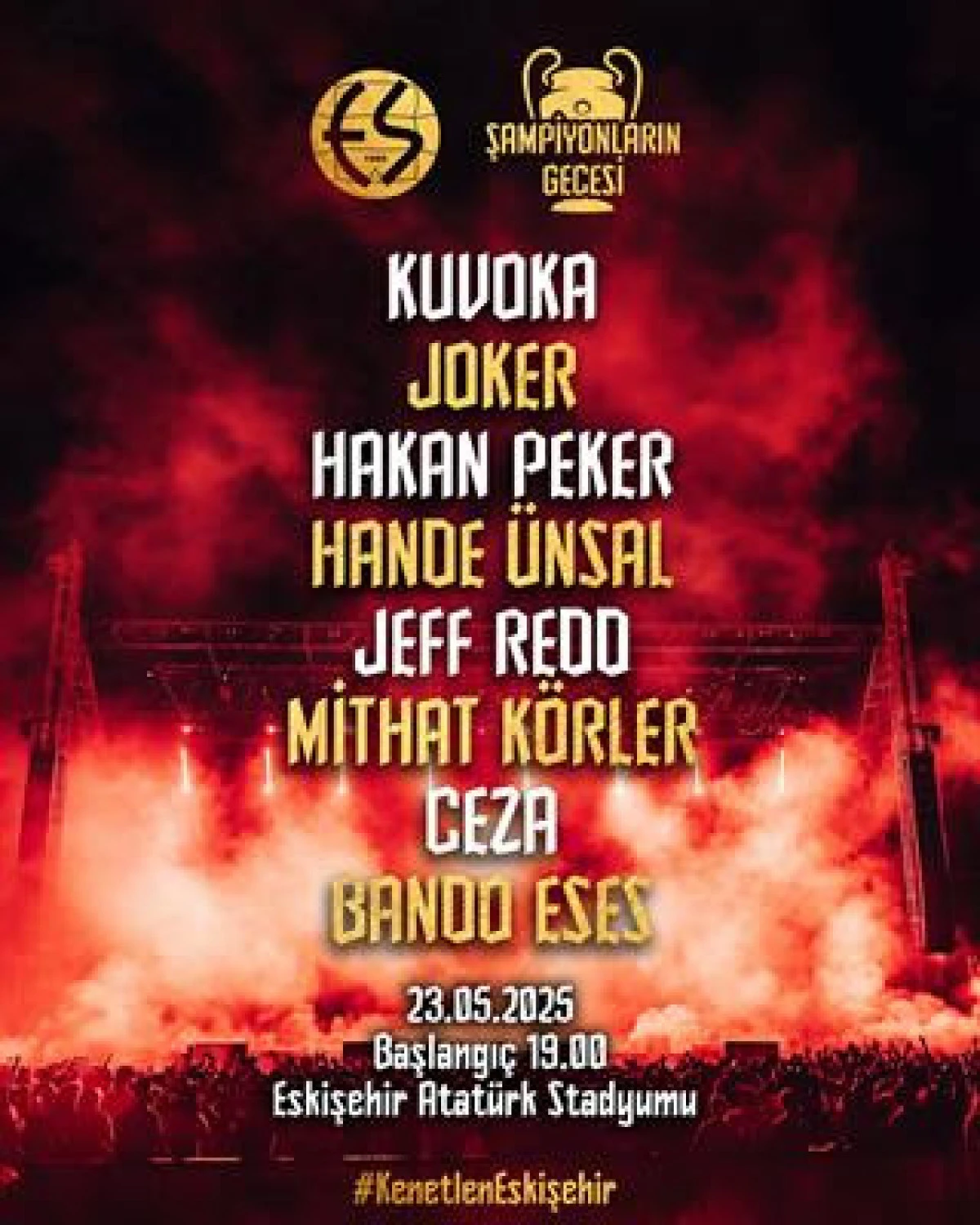 Eskişehirspor Şampiyonluğu G&ouml;rkemli Bir Geceyle Kutlayacak