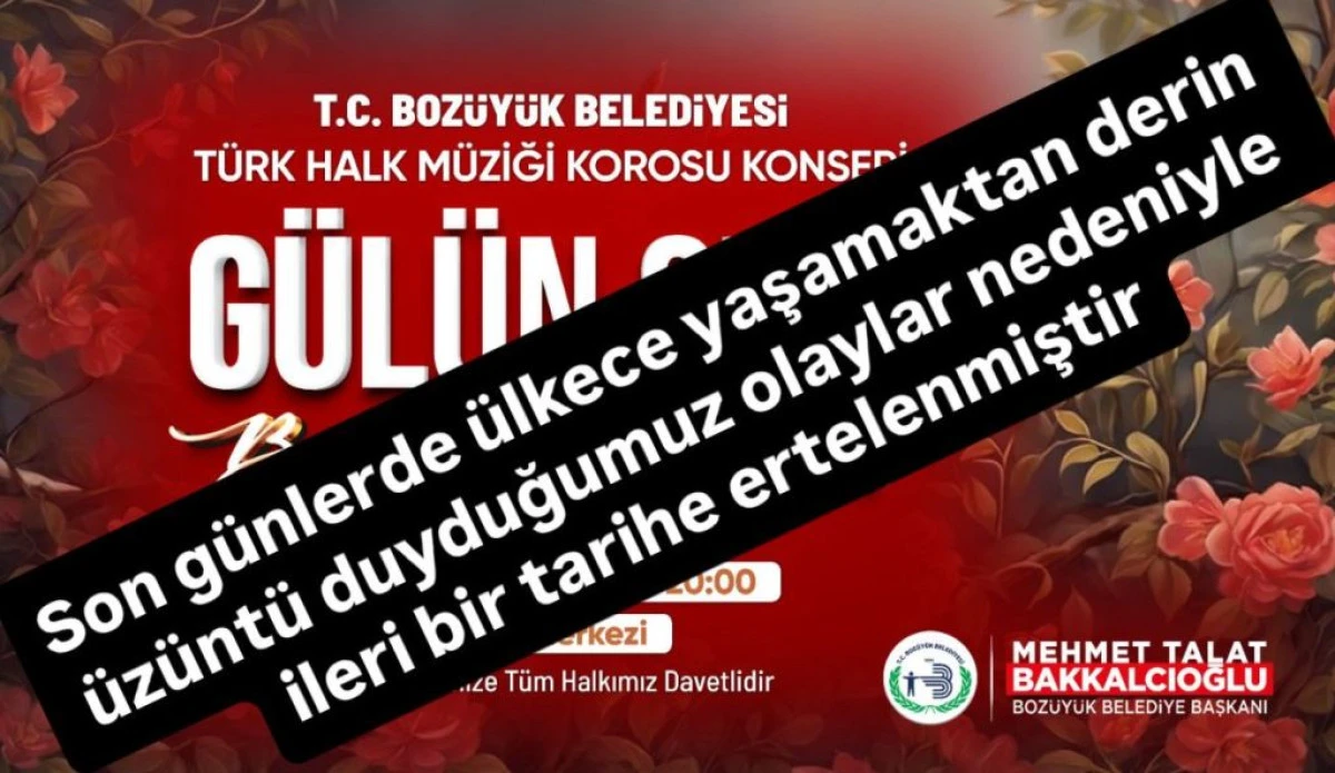 &ldquo;G&uuml;l&uuml;n Sesi, B&uuml;lb&uuml;l&uuml;n T&uuml;rk&uuml;s&uuml;&rdquo; Konseri Ertelendi
