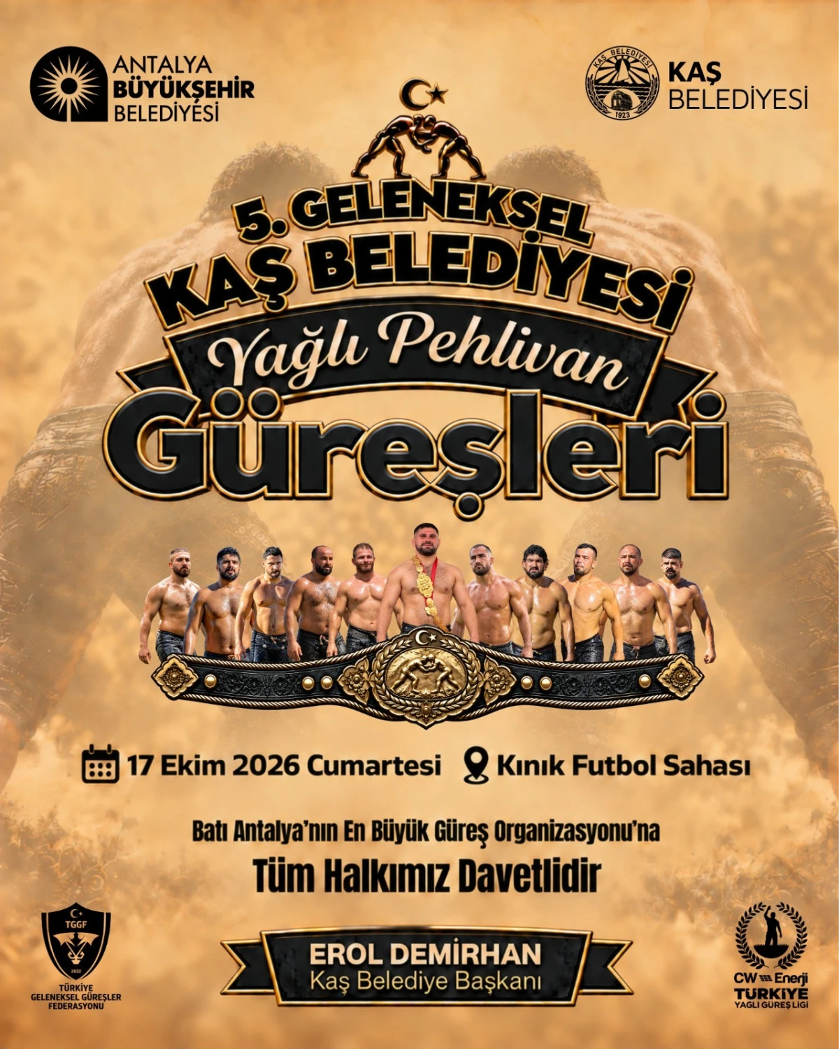 Kaş&rsquo;ta Er Meydanı Kuruluyor: 5. Kaş Yağlı Pehlivan G&uuml;reşleri 17 Ekim&rsquo;de Yapılacak