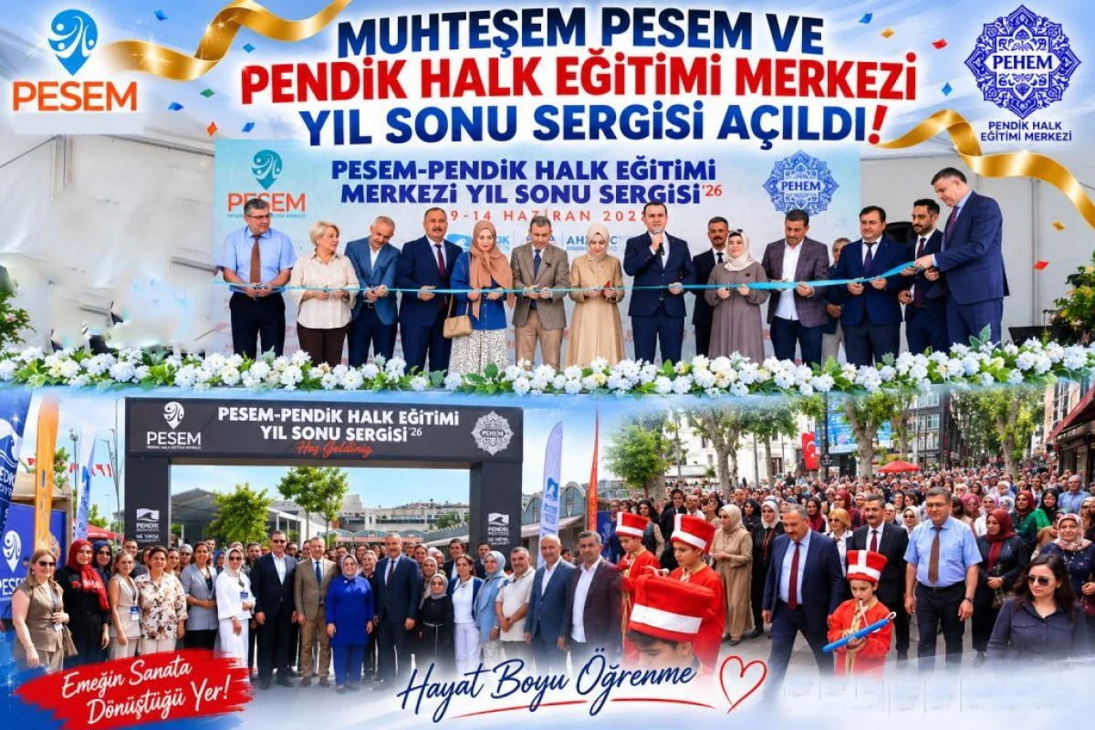 Muhteşem PESEM ve Pendik Halk Eğitimi Merkezi Yıl Sonu Sergisi A&ccedil;ıldı