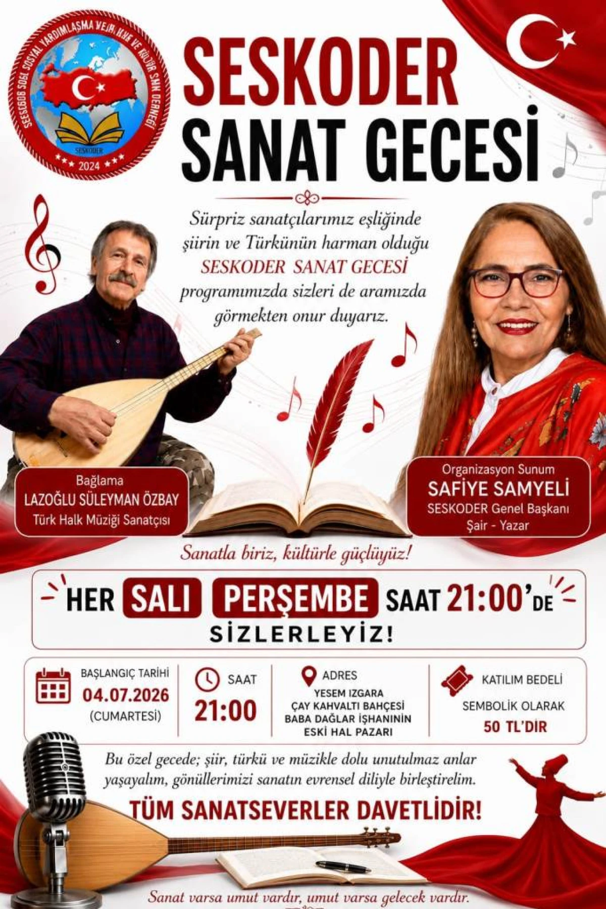 Sanatın Kalbi SESKODER&rsquo;de Atacak: "Sanat Gecesi" Projesi Başlıyor!