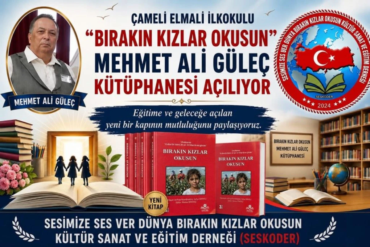 SESKODER&rsquo;den Eğitime Dev Yatırım: 36. K&uuml;t&uuml;phane Denizli &Ccedil;ameli Elmalı&rsquo;da A&ccedil;ılıyor!