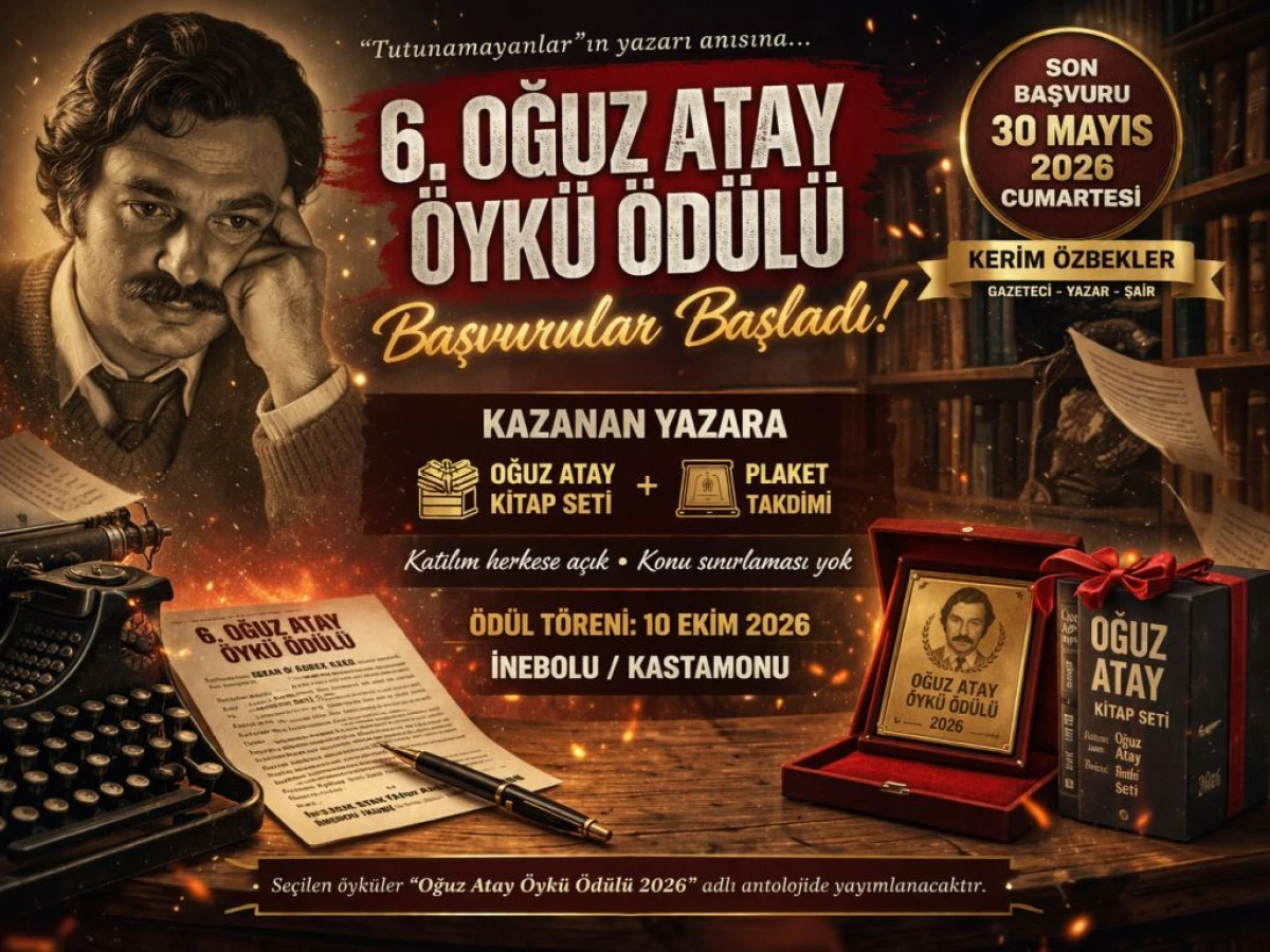 Yazarlar İ&ccedil;in B&uuml;y&uuml;k Fırsat: 6. Oğuz Atay &Ouml;yk&uuml; &Ouml;d&uuml;l&uuml; Başvuruları A&ccedil;ıldı