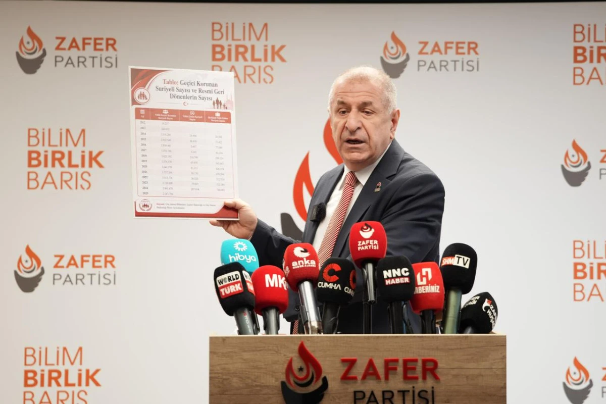 Zafer Partisi Lideri &Ouml;zdağ&rsquo;dan G&uuml;ndemi Sarsacak A&ccedil;ıklamalar: "Mutfakta Mutlak Kriz Var, &Uuml;lke L&uuml;bnanlaştırılmak İsteniyor!"