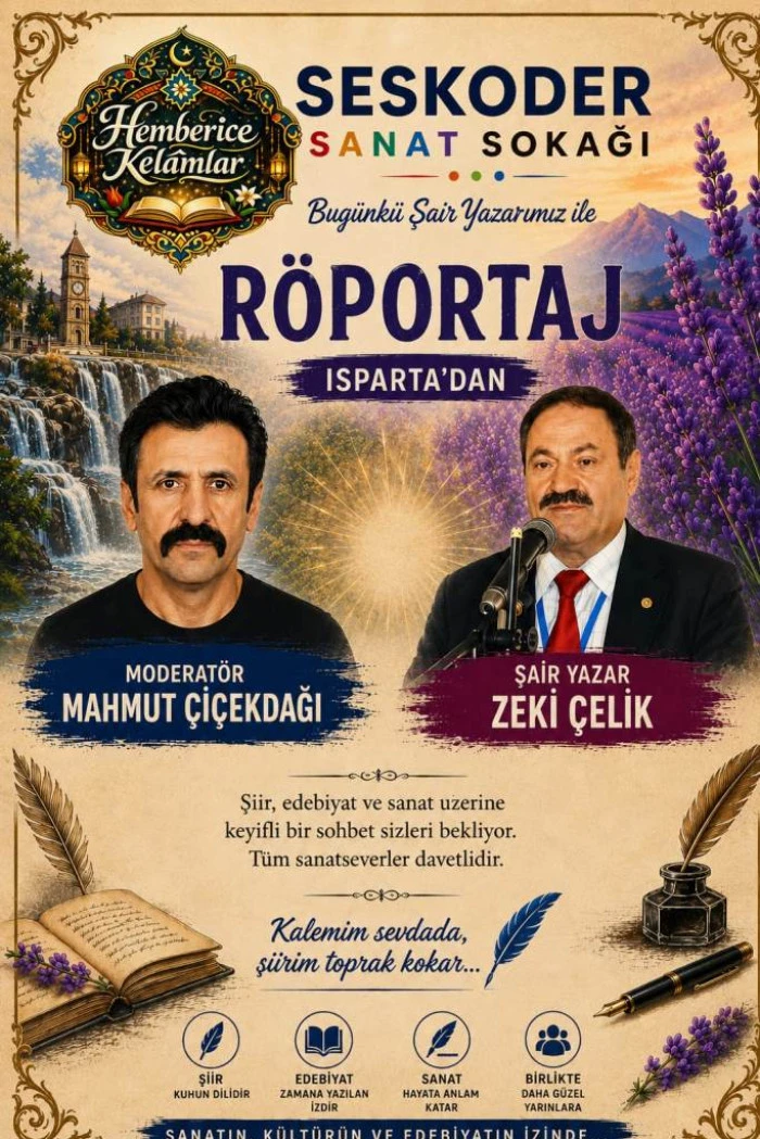 Hemberice Kel&acirc;mlar: Bug&uuml;nk&uuml; Şair-Yazar Konuğumuz: Zeki &Ccedil;ELİK